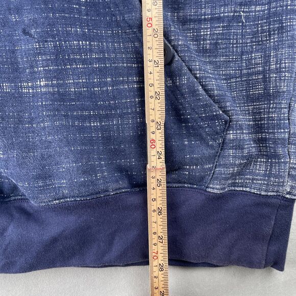 Vintage Lifetime Collective Hoodie Mens L Blue Crosshatch Pullover Fleece Lined - Picture 8 of 10